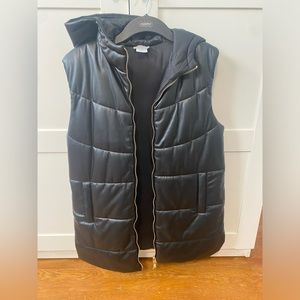 Marella leather puffer vest